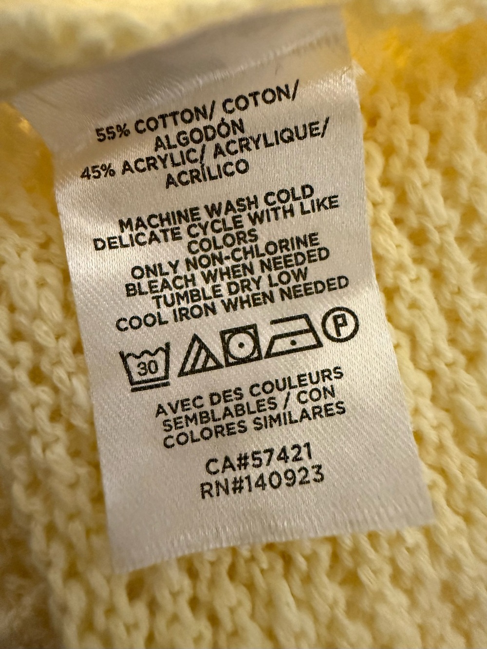 NWT LOFT Lemon Yellow Button-Front V-Neck Cardigan - Picture 6 of 6